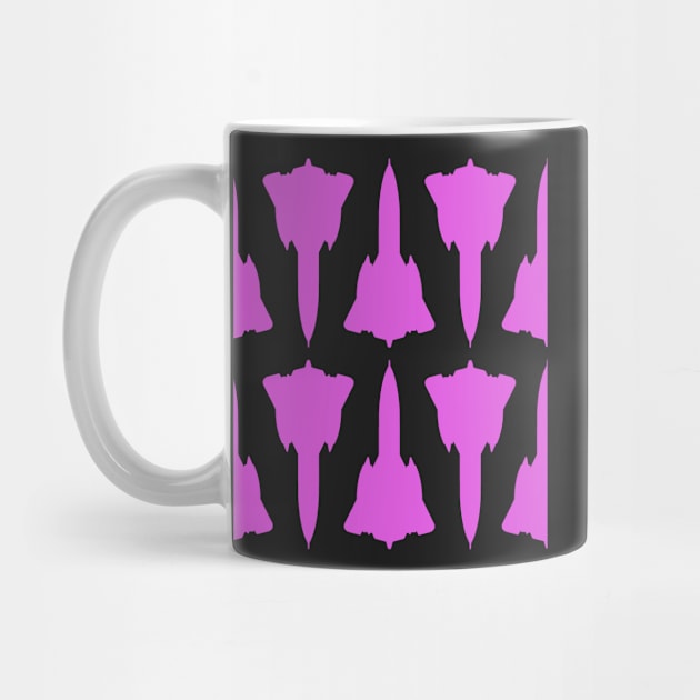 Lockheed SR-71 Blackbird - Pink & White Pattern Design by PlaneJaneDesign